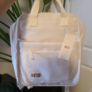 Beis The Expandable Backpack in Beige